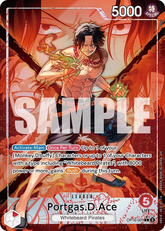 Portgas.D.Ace (001) (Alternate Art) - The Time of Battle (OP16)