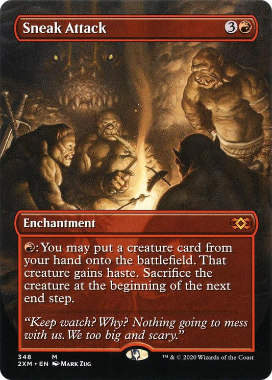Sneak Attack (Borderless Foil) - Double Masters (2XM)