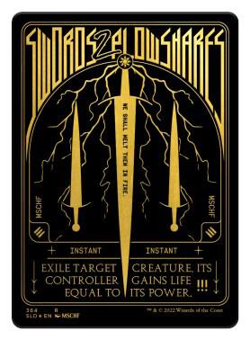 Swords to Plowshares (Foil Etched) (Gold) - Secret Lair Drop Series (SLD)