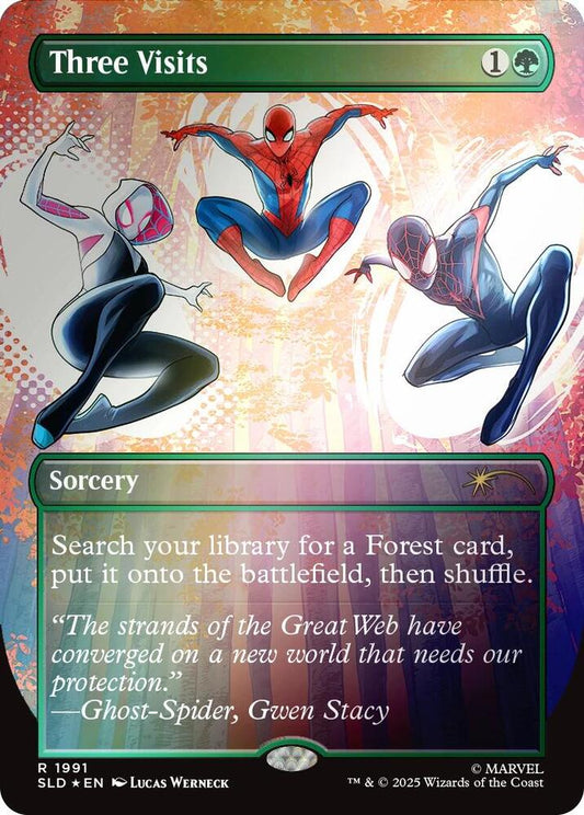 Three Visits (Rainbow Foil) - Secret Lair Drop Series (SLD) 1991