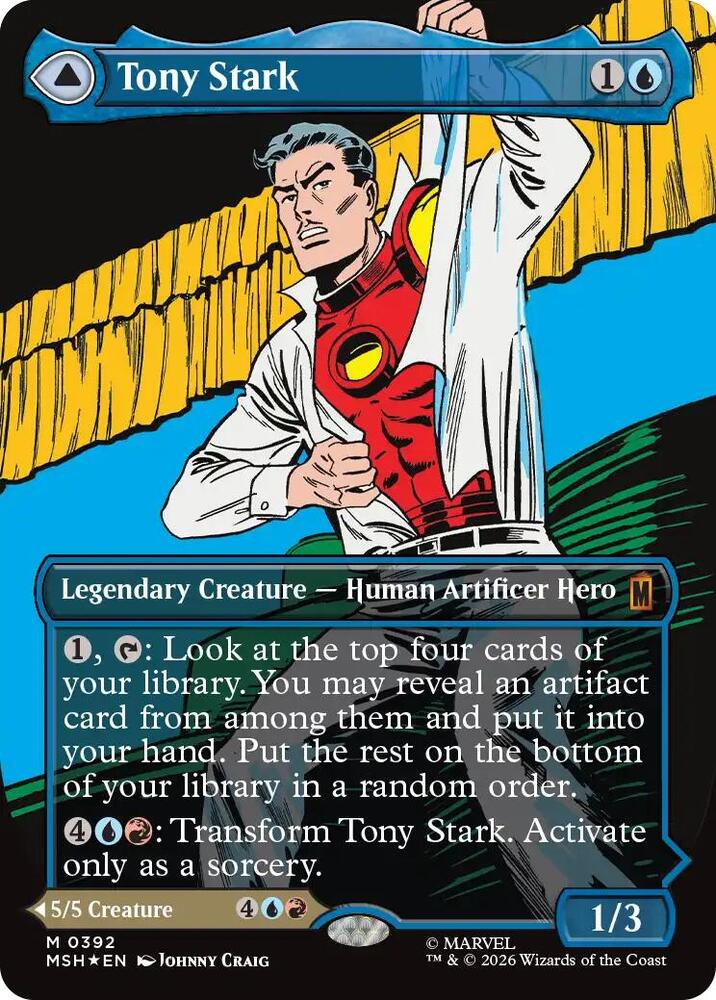 Tony Stark (Borderless) (0392) - Marvel Super Heroes (MSH) FOIL