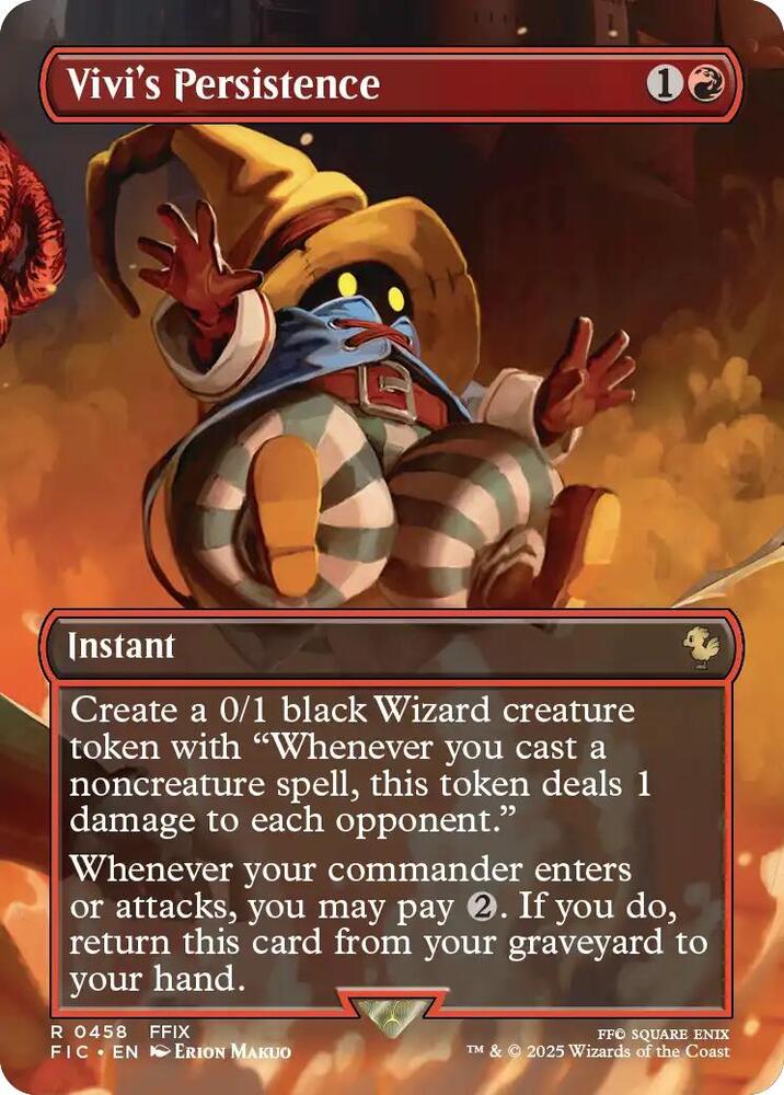 Vivi's Persistence (Borderless FOIL) - Commander: FINAL FANTASY (FIC)