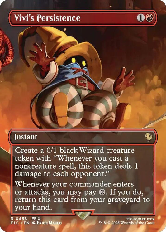 Vivi's Persistence (Borderless FOIL) - Commander: FINAL FANTASY (FIC)