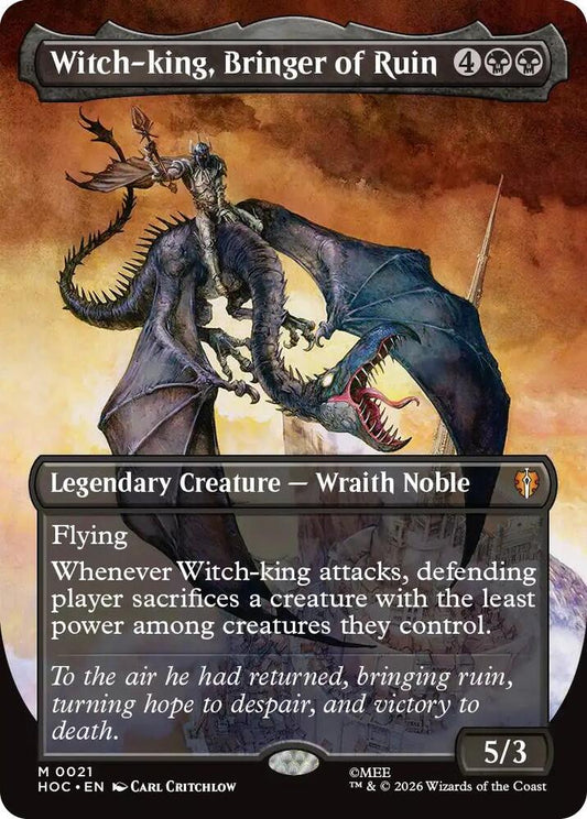 Witch-king, Bringer of Ruin (Borderless Foil) - The Hobbit: Eternal-Legal (HOC)