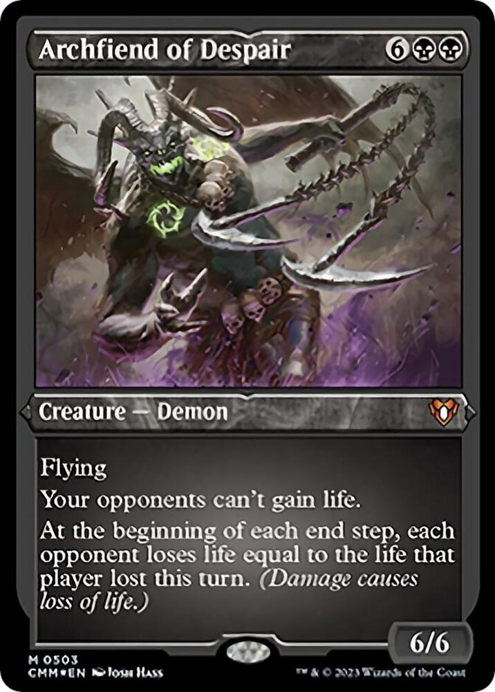 Archfiend of Despair (Foil Etched) - Commander Masters (CMM) Foil #0503