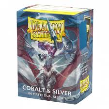 Dragon Shield Cobalt and Silver 100CT Box Dual Matte
