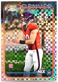 Bo Nix 2024 Topps Chrome X Fractor RC