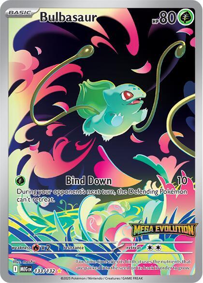 Bulbasaur 133/132 Mega Evolution Stamp (Enhanced Booster Box Non-Sealed