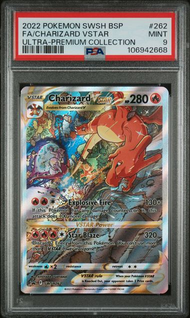 Charizard Vstar PSA 9 UPC Promo T
