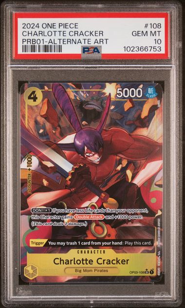 Charlotte Cracker Alternate Art PRB01 OP03-108 PSA 10