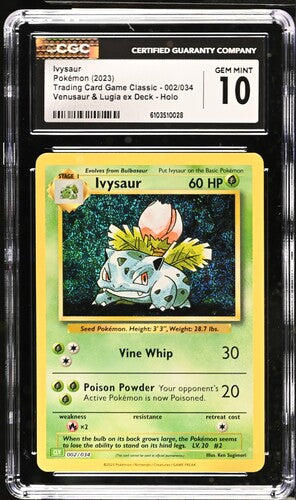 Ivysaur Classic Collection CGC 10 Holo 002/034
