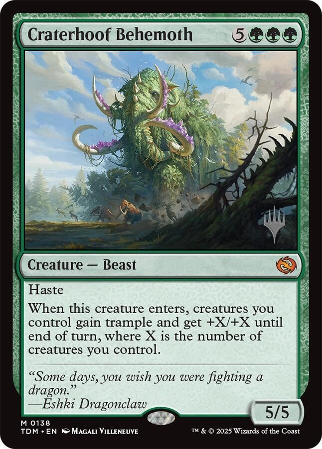 Craterhoof Behemoth Promo  Tarkir: Dragonstorm