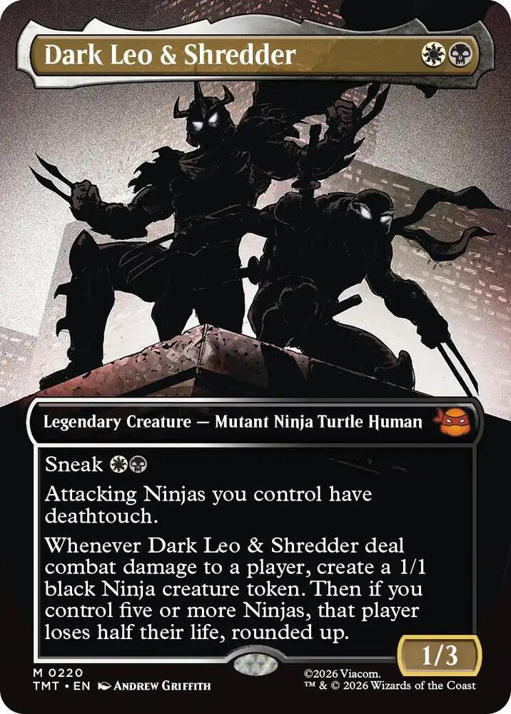 Dark Leo & Shredder 0220 TMT Foil Borderless TMT