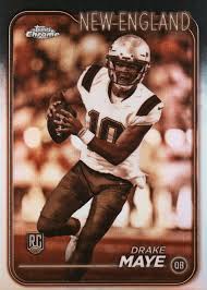 Drake Maye Topps Chrome Sepia RC #203