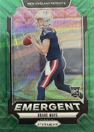 Drake Maye Emergent Green Wave Prizm RC #4