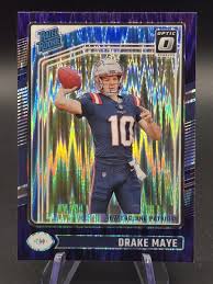 Drake Maye Purple Optic Shock Rated Rookie #229
