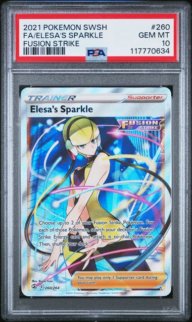 Elesa's Sparkle Fusion Strike Full Art PSA 10