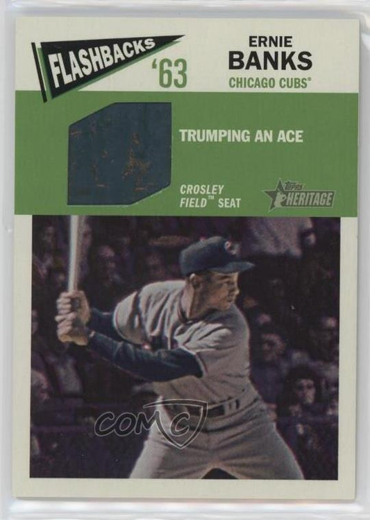 Ernie Banks Topps Heritage "Trumping an Ace" Crosby Field Seat Flashbacks 2012
