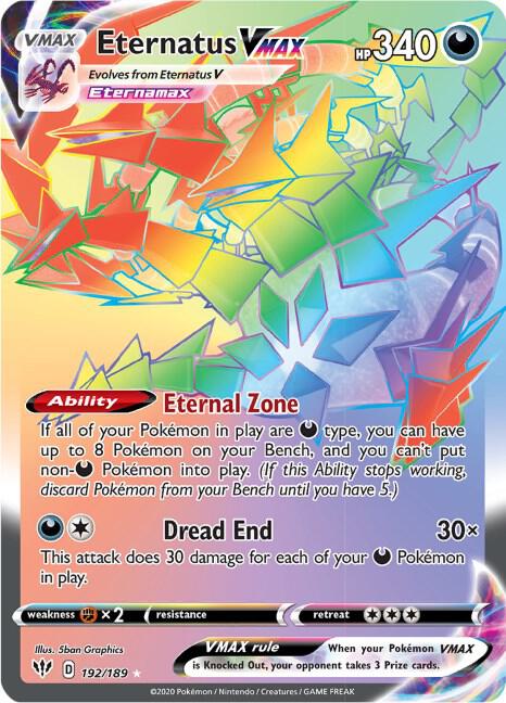 Eternatus VMAX (Secret) - SWSH03: Darkness Ablaze (SWSH03) 192/189