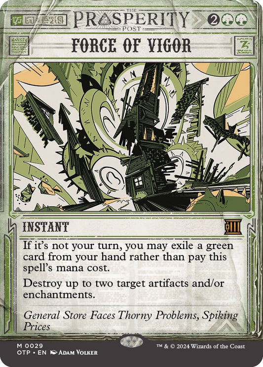 Force of Vigor - Outlaws of Thunder Junction: Breaking News (OTP)FOIL