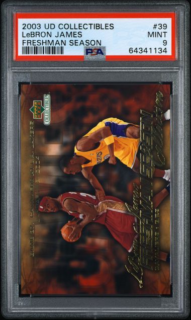 Freshman Season Lebron James 2004 UD Bonehead Dracosaur (Borderless) LCI 0321 PSA 9