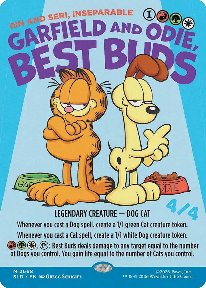 Garfield and Odie, Best Buds - Rin and Seri, Inseparable - Secret Lair Drop Series (SLD) (Foil)