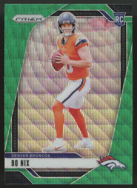Bo Nix Green Wave Prizm RC #309