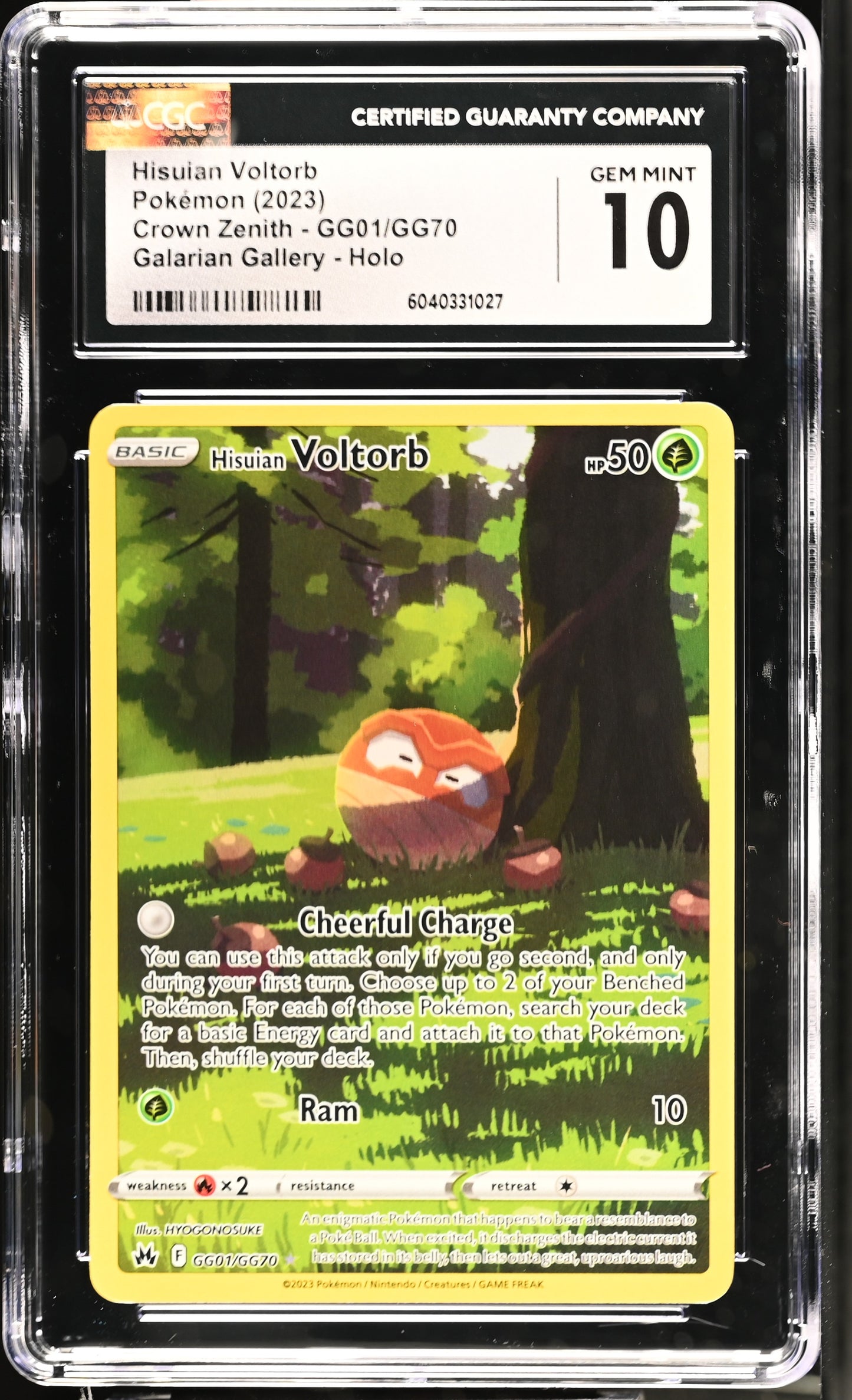 Hisuian Voltorb GG01/GG70 CGC 10
