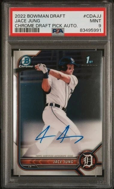 2022 Bowman Chrome Jace Jung 1st Bowman Auto PSA 9