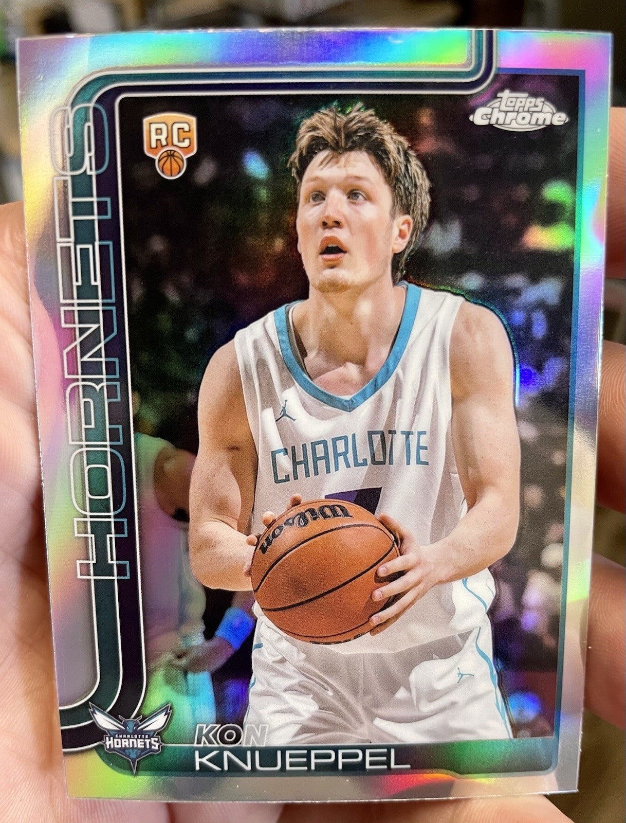 Kon Knueppel 2025 RC Topps Chrome Refractor #254