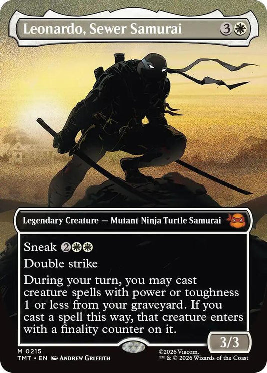 Leonardo, Sewer Samurai (Borderless) Foil- Teenage Mutant Ninja Turtles (TMT) 0215