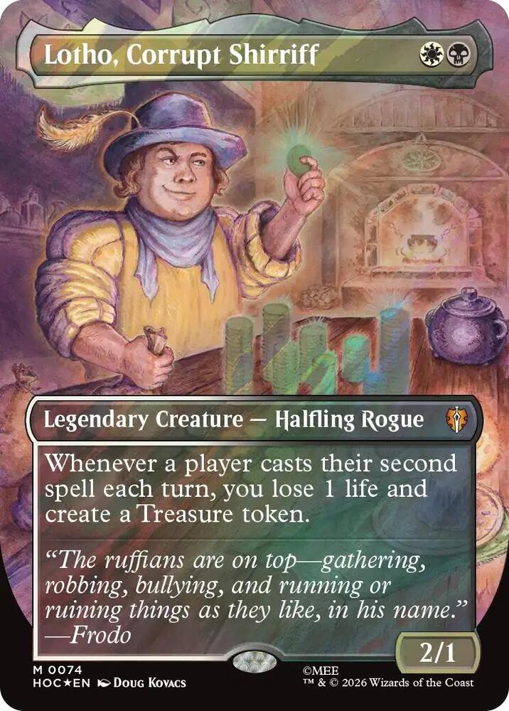 Lotho, Corrupt Shirriff (Borderless) (Surge Foil) - The Hobbit: Eternal-Legal (HOC)