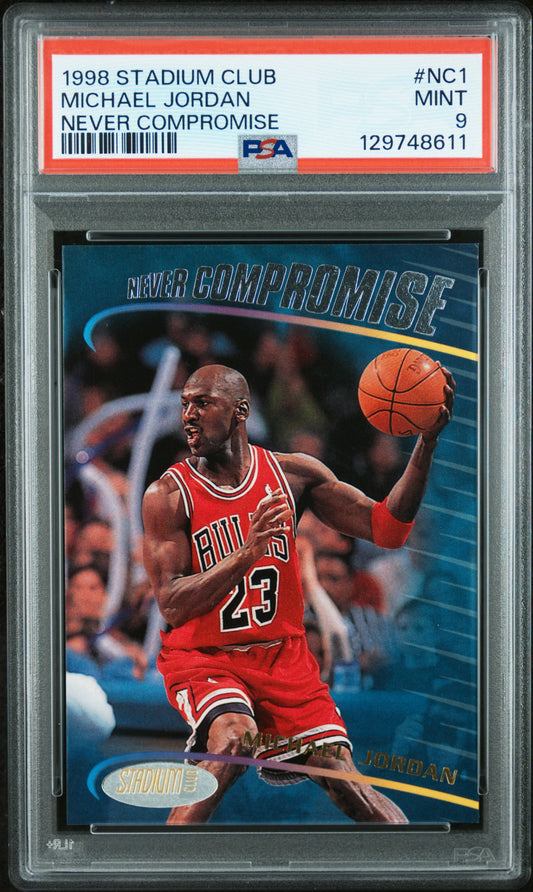 1998 Stadium Club Michael Jordan Never Compromise PSA 9