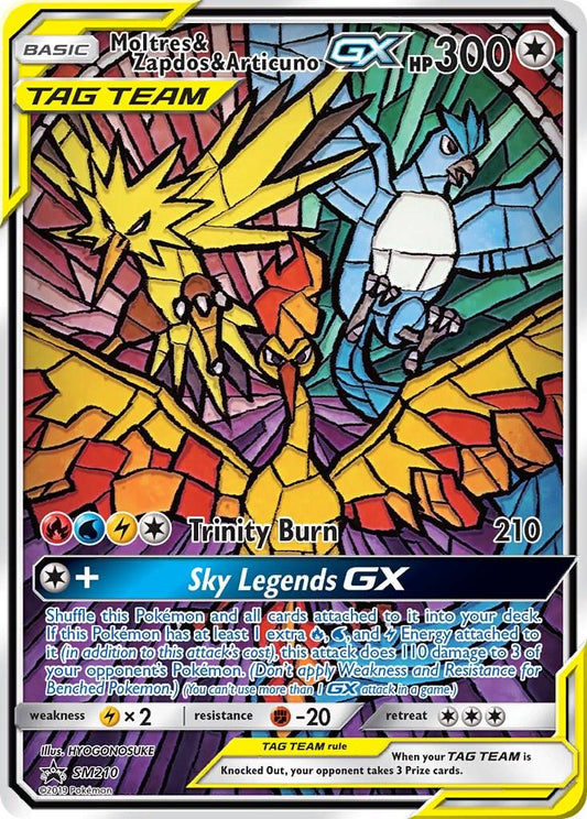 Moltres &amp; Zapdos &amp; Articuno GX SM210 Promo-Mosaik