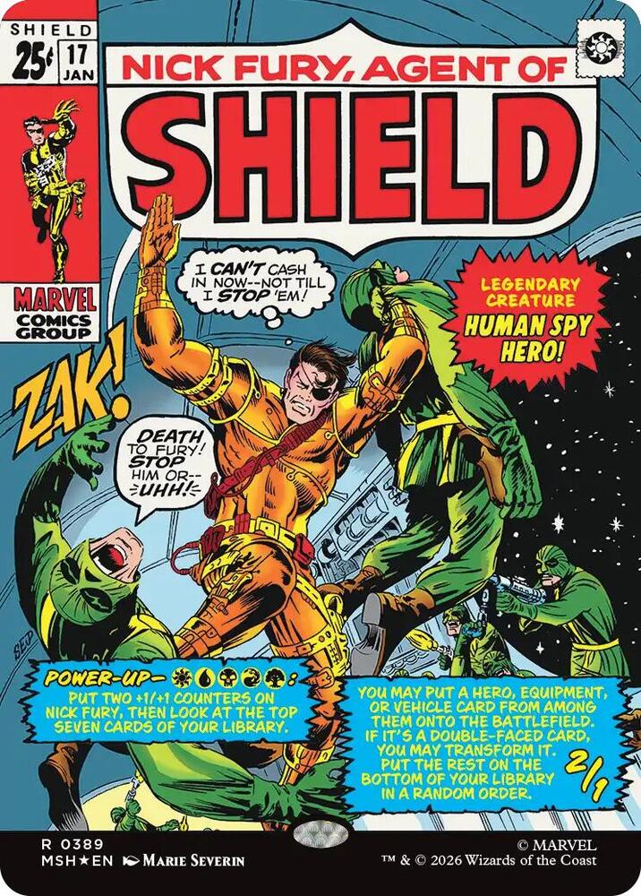 Nick Fury, Agent of S.H.I.E.L.D. (Borderless Foil ) (0389) - Marvel Super Heroes (MSH)