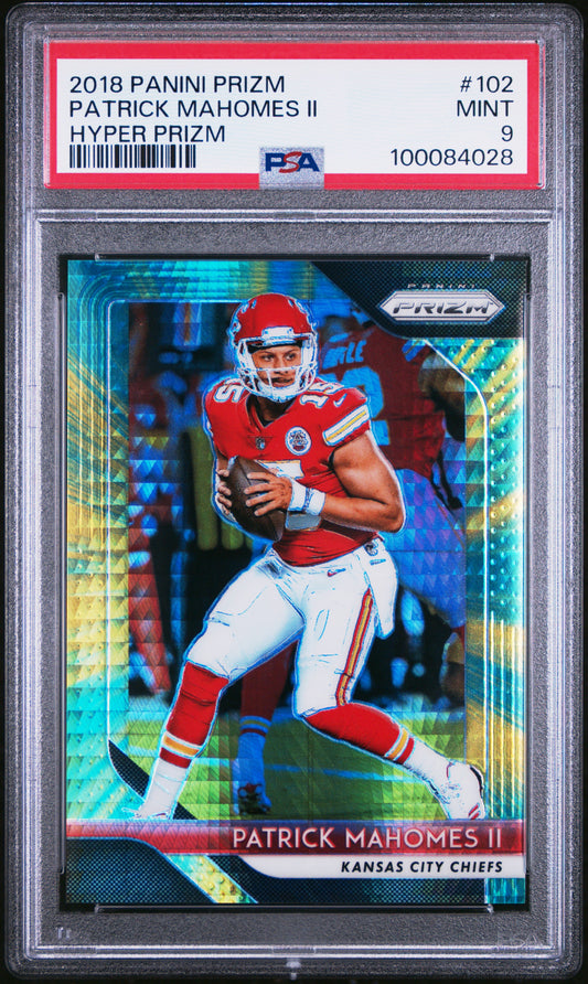 2018 Patrick Mahomes Hyper Prizm /275 PSA 9