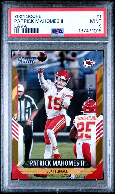 2021 Score ScPatrick Mahomes Lava /575 PSA 9