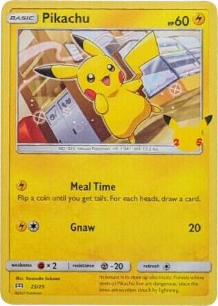 Pikachu - 25/25 - McDonald's 25th Anniversary Promos (M21) Holo