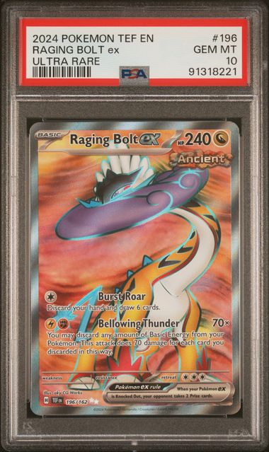 2024 Pokemon TEF N Raging Bolt EX ULtra Rare PSA 10 (T)