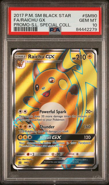 2017 PM. SM. Raichu GX Promo-SL-Special Collection PSA 10 (T)