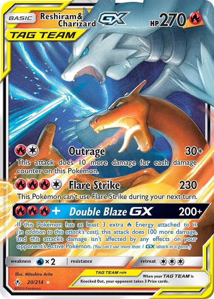 Reshiram & Charizard GX - SM - Unbroken Bonds (SM10) 20/214