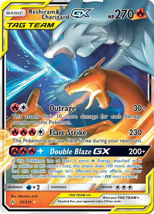 Reshiram & Charizard GX - SM - Unbroken Bonds (SM10) 20/214