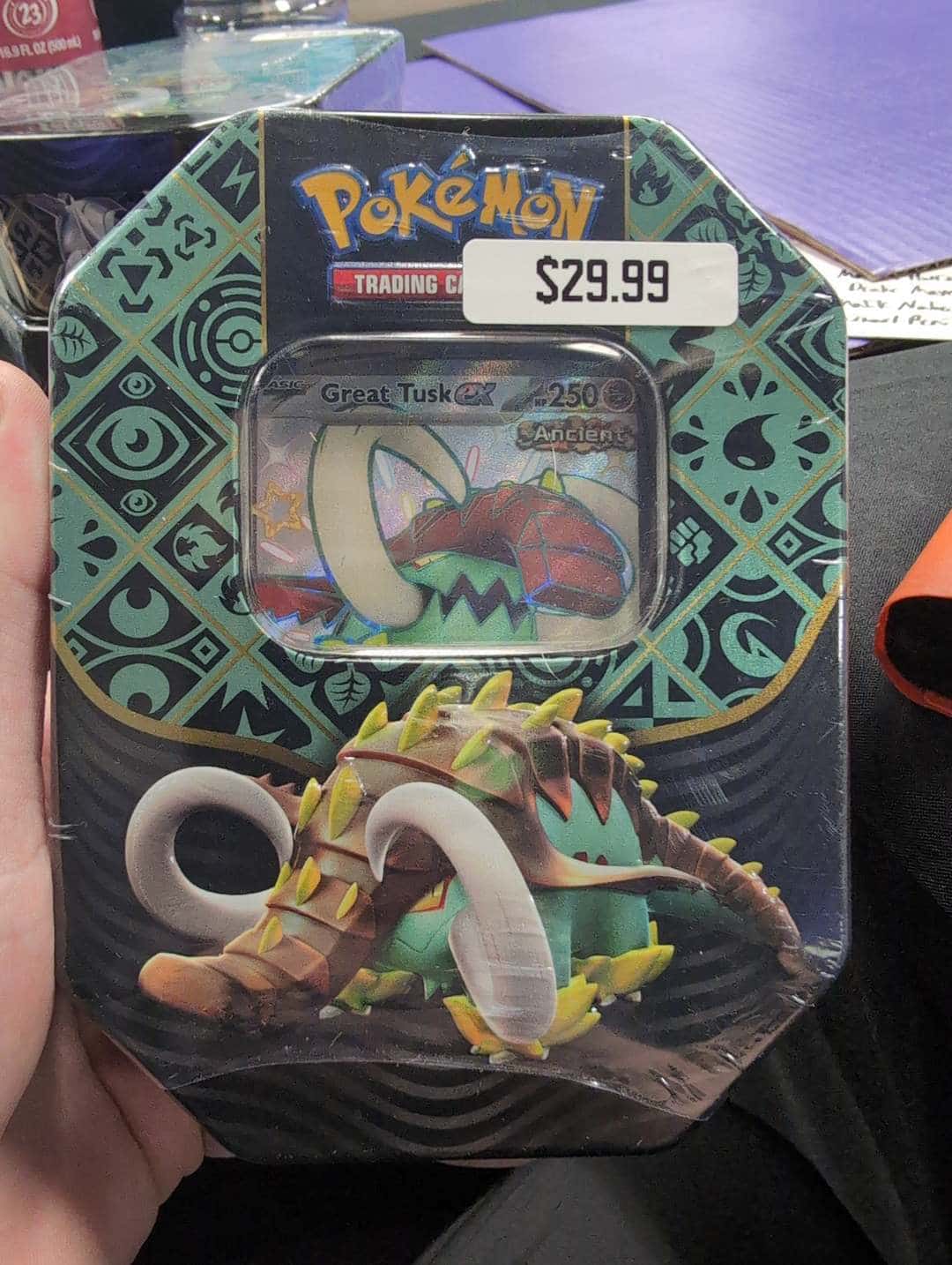 Great Tusk ex Paldean Fates International Tins