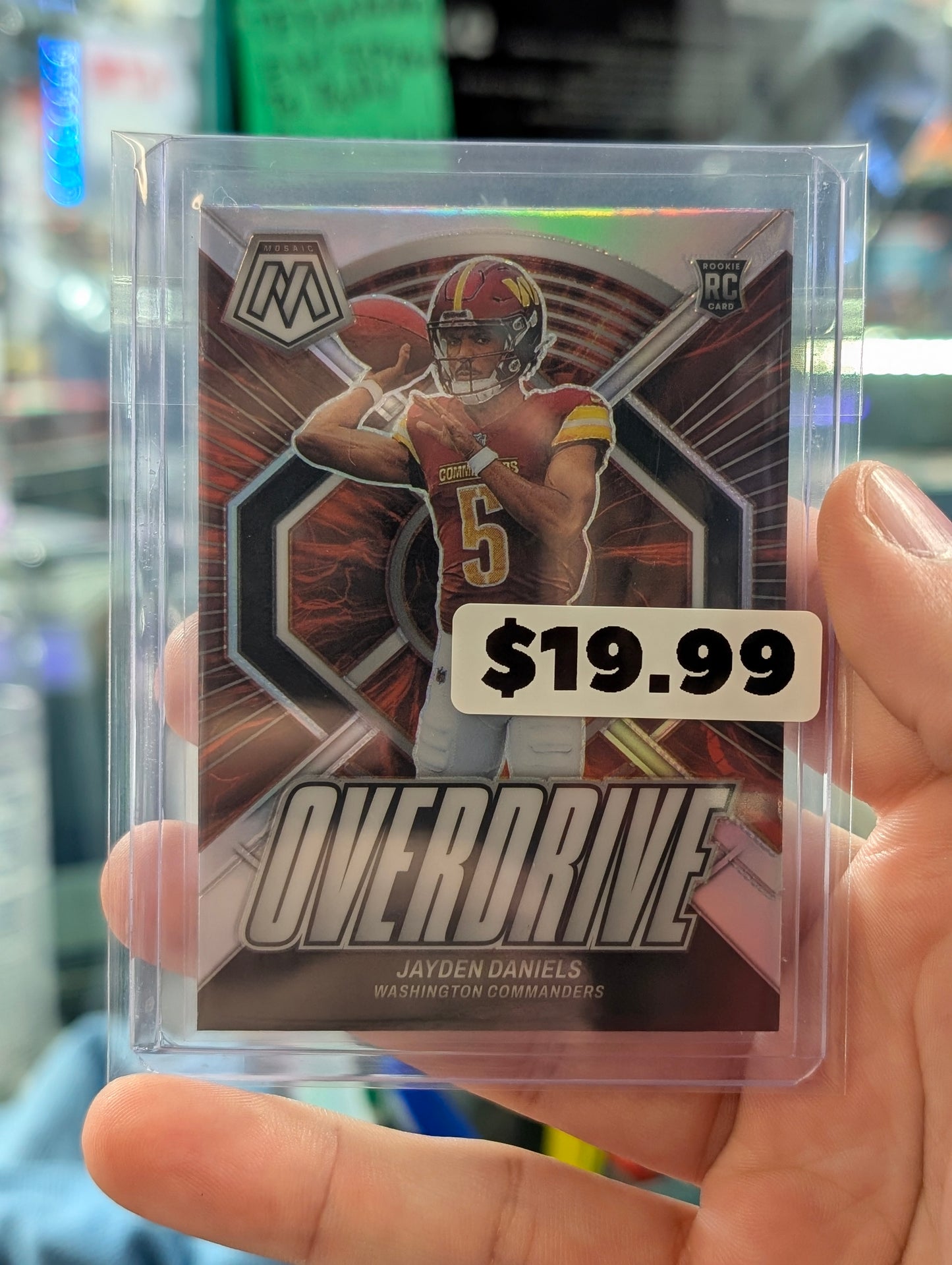 Jayden Daniels Overdrive Silver Prizm RC (TI)