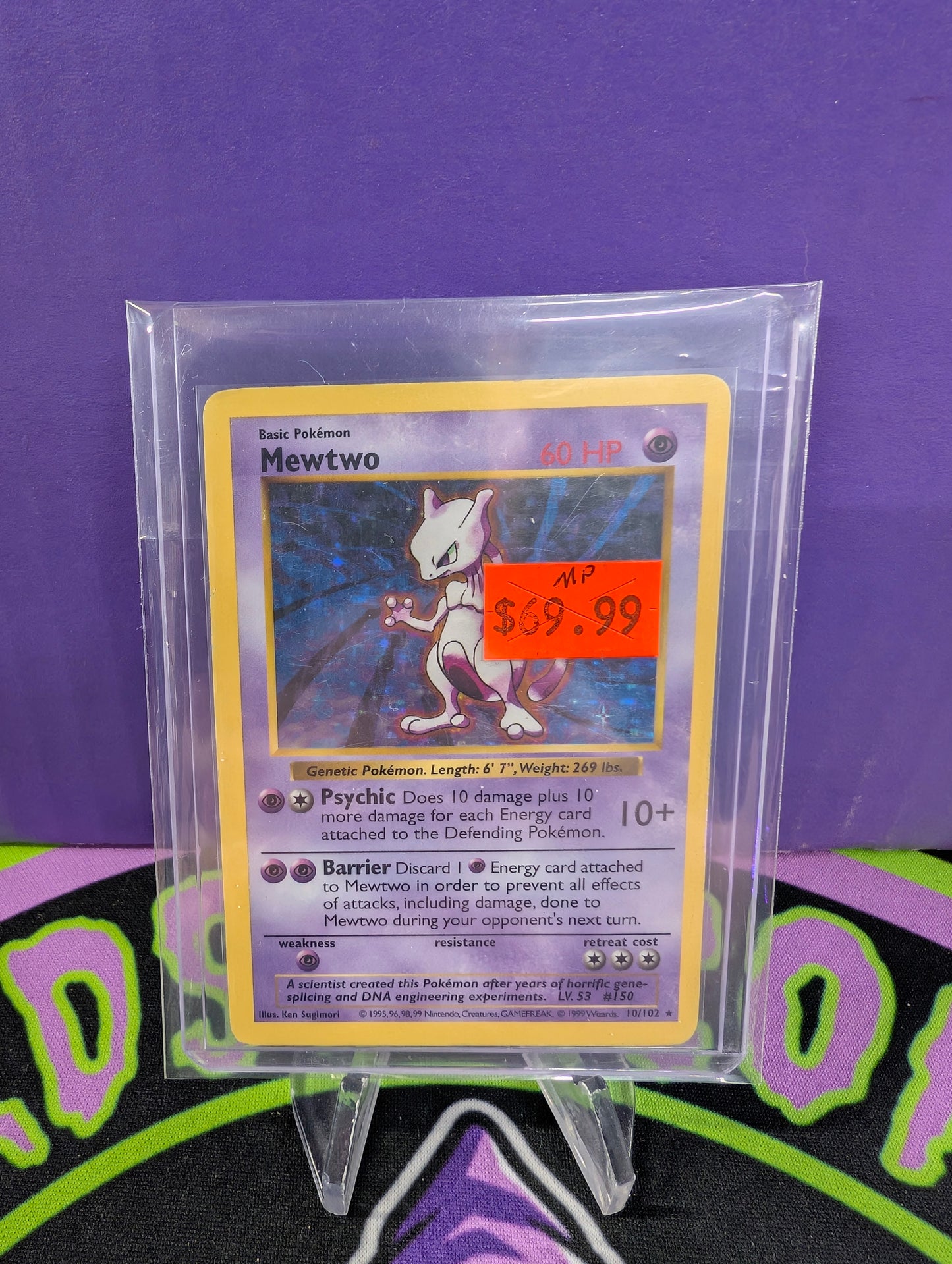 Mewtwo Shadowless Base Set Holo 10/102 MP