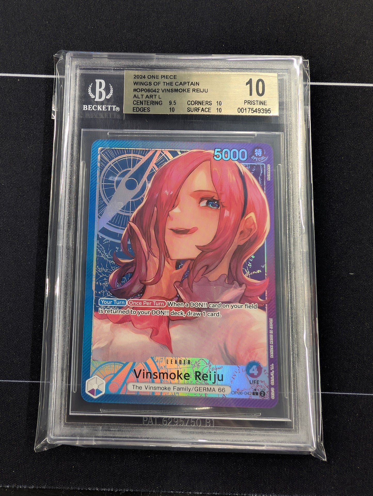 Vinsmoke Reiju Alt Art Op06-042 BGS Pristine 10