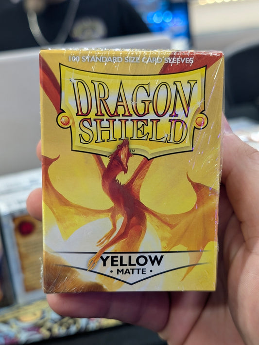 Yellow Matte Dragon Shield Sleeves 100ct