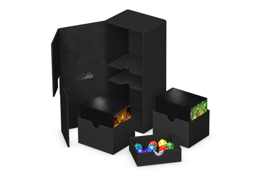 Ultimate Guard Twin Flip'n'Tray 266+ Black Monocolor