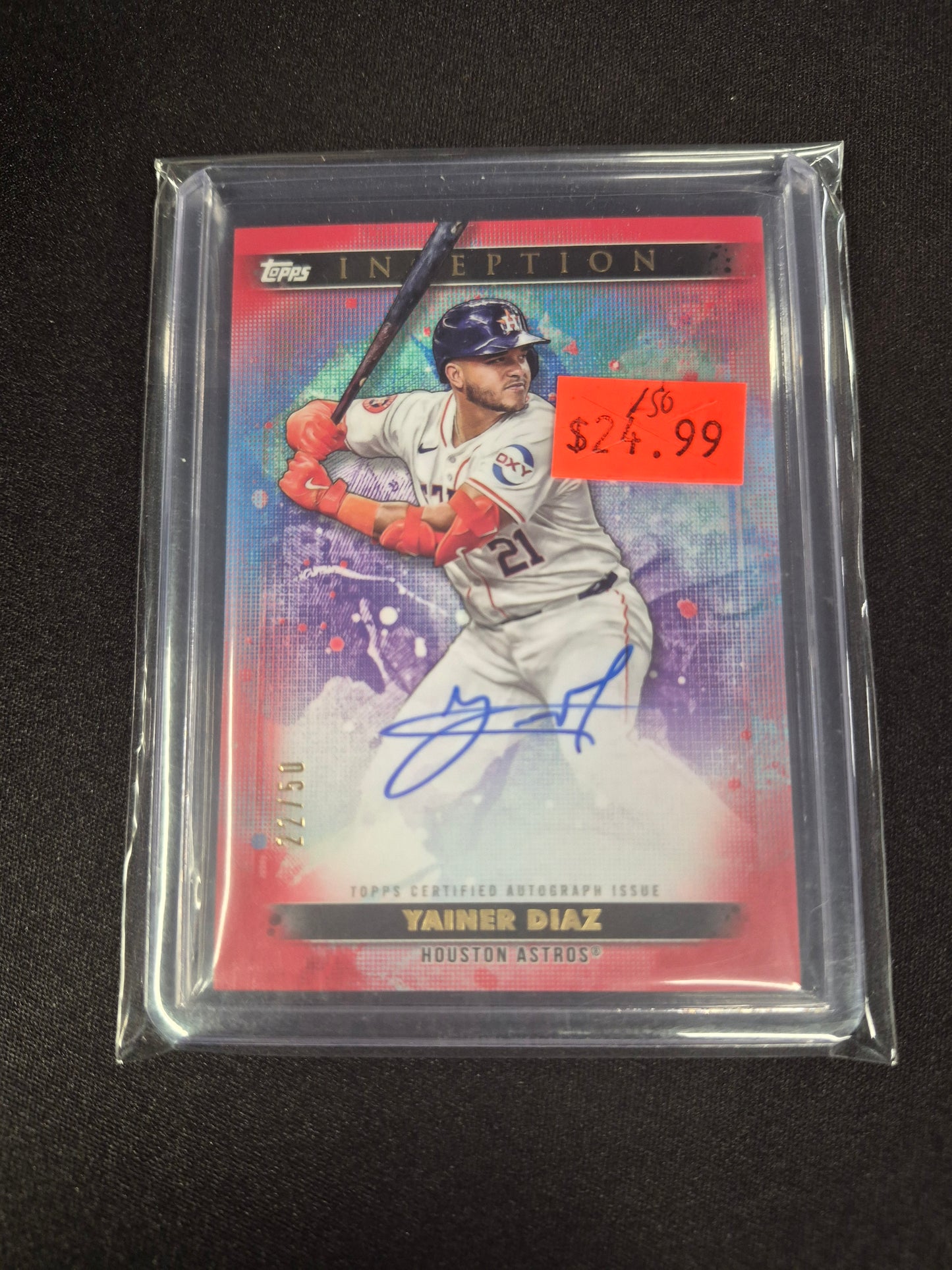 Yainer Diaz Auto /50 Topps Inception 2024