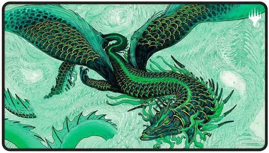 Playmat: MTG Black Stitched- Tarkir Dragonstorm- Teval, Arbiter of Virtue